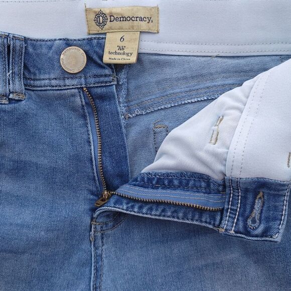 Democracy Womens Size 6 "Ab" Technology Cuffed Cropped Jeans - Picture 11 of 13